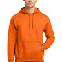 Gildan Mens DryBlend Moisture Wicking Hooded Sweatshirt Hoodie w/ Pouch Pocket - Safety Orange