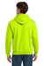 Gildan 12500/G125 Mens DryBlend Moisture Wicking Hooded Sweatshirt Hoodie w/ Pouch Pocket Safety Green Model Back