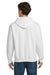 Gildan 12500/G125 Mens DryBlend Moisture Wicking Hooded Sweatshirt Hoodie w/ Pouch Pocket White Model Back