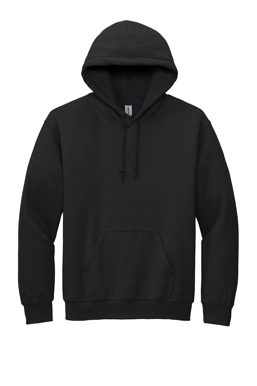 Gildan 12500/G125 Mens DryBlend Moisture Wicking Hooded Sweatshirt Hoodie w/ Pouch Pocket Black Flat Front