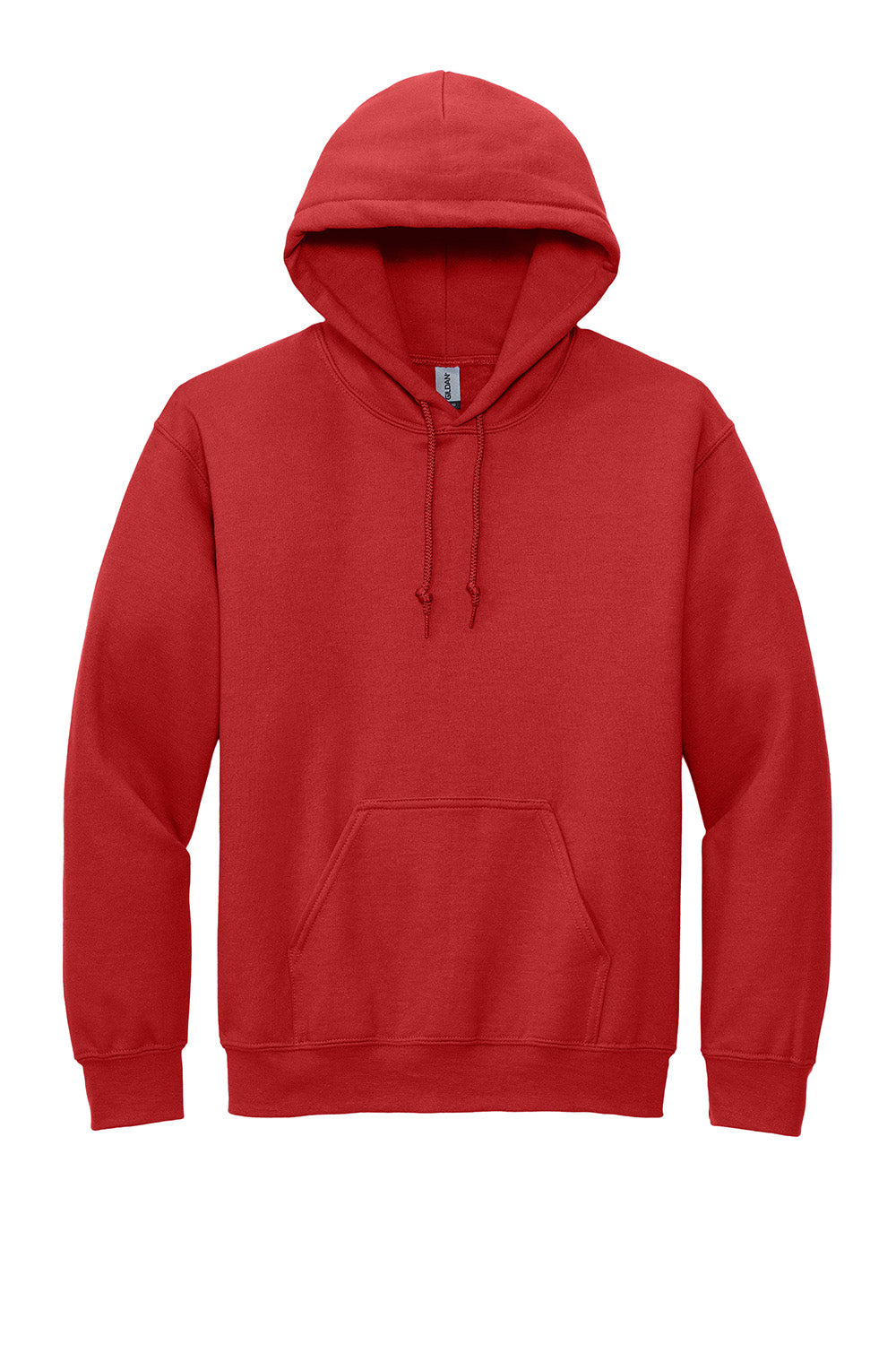 Gildan 12500/G125 Mens DryBlend Moisture Wicking Hooded Sweatshirt Hoodie w/ Pouch Pocket Red Flat Front