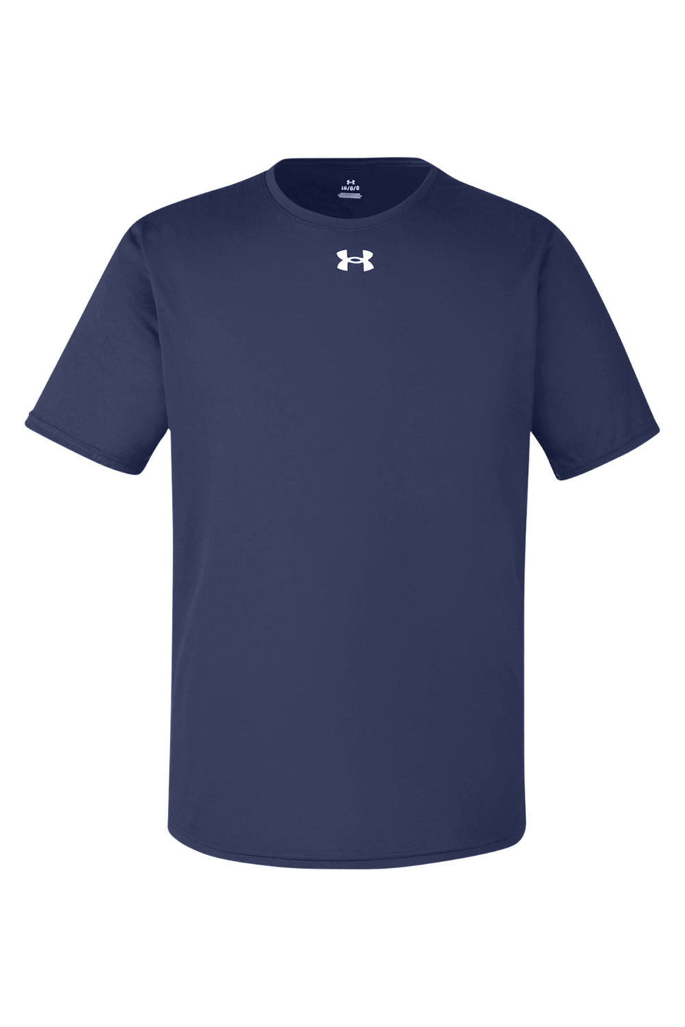 Under Armour Mens Team Tech Moisture Wicking Short Sleeve Crewneck T-Shirt  - Midnight Navy Blue - NEW