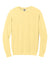 Comfort Colors 1466 Mens Garment Dyed Fleece Crewneck Sweatshirt Butter Yellow Flat Front