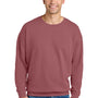 Comfort Colors Mens Garment Dyed Fleece Crewneck Sweatshirt - Crimson Red