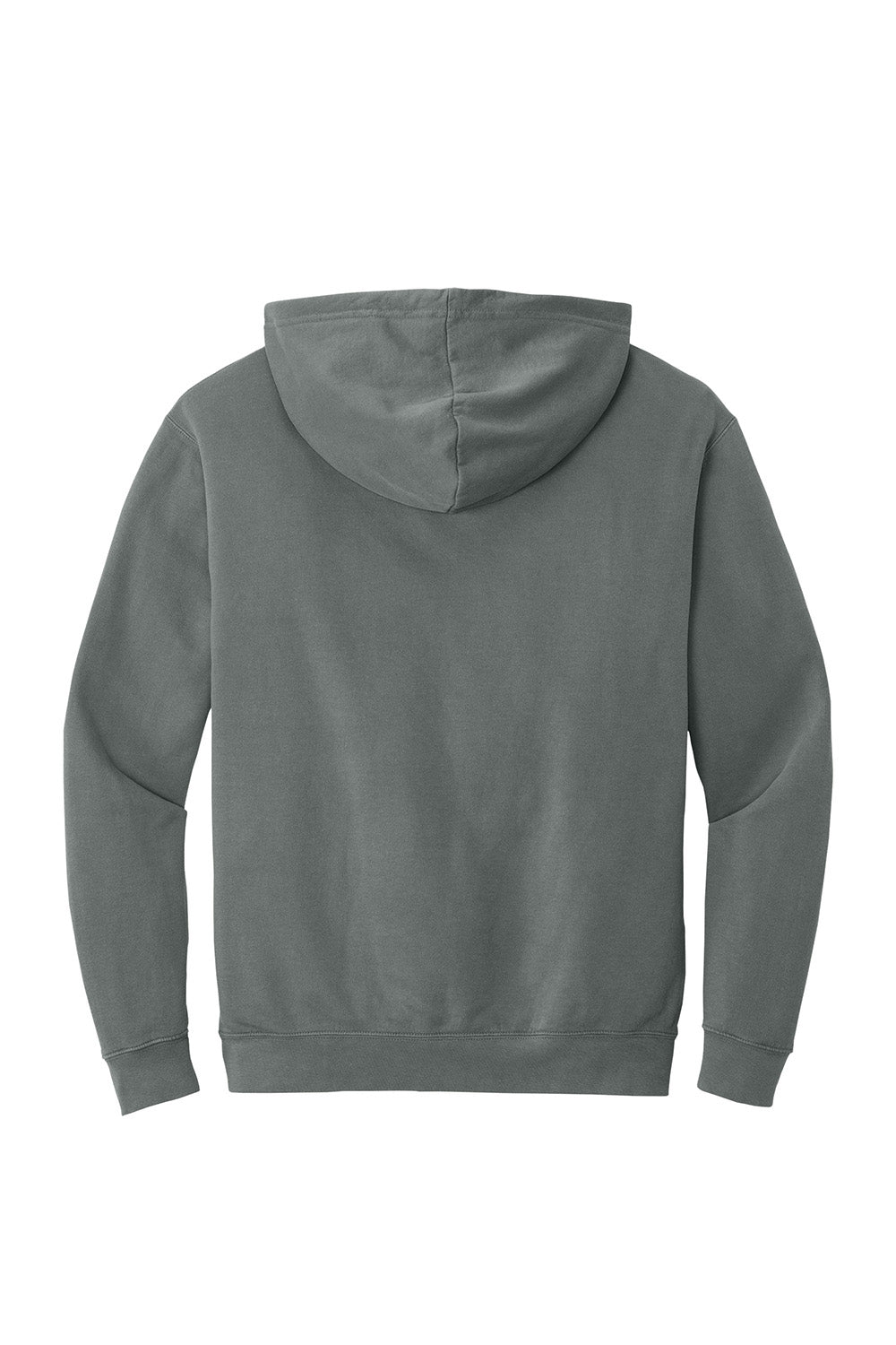 Comfort Colors 1467 Mens Garment Dyed Fleece Hooded Sweatshirt Hoodie Grey Flat Back