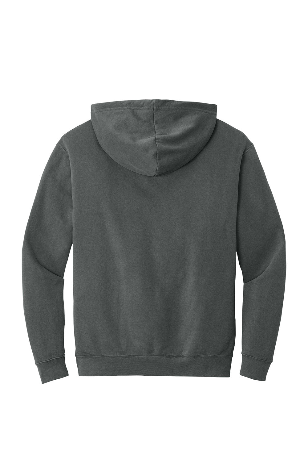 Comfort Colors 1467 Mens Garment Dyed Fleece Hooded Sweatshirt Hoodie Pepper Grey Flat Back