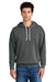 Comfort Colors 1467 Mens Garment Dyed Fleece Hooded Sweatshirt Hoodie Pepper Grey Model Front