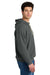 Comfort Colors 1467 Mens Garment Dyed Fleece Hooded Sweatshirt Hoodie Pepper Grey Model Side