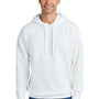 Comfort Colors Mens Garment Dyed Fleece Hooded Sweatshirt Hoodie - White