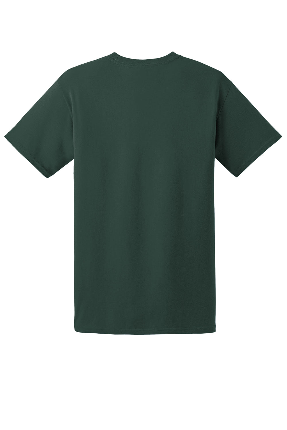 Hanes 5280 Mens ComfortSoft Short Sleeve Crewneck T-Shirt Deep Forest Green Flat Back