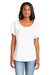 Next Level 1560 Womens Ideal Dolman Short Sleeve Crewneck T-Shirt White Model Front