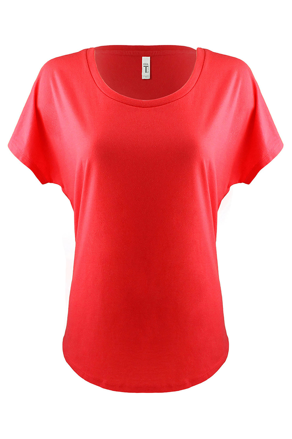 Next Level 1560 Womens Ideal Dolman Short Sleeve Crewneck T-Shirt Red Flat Front