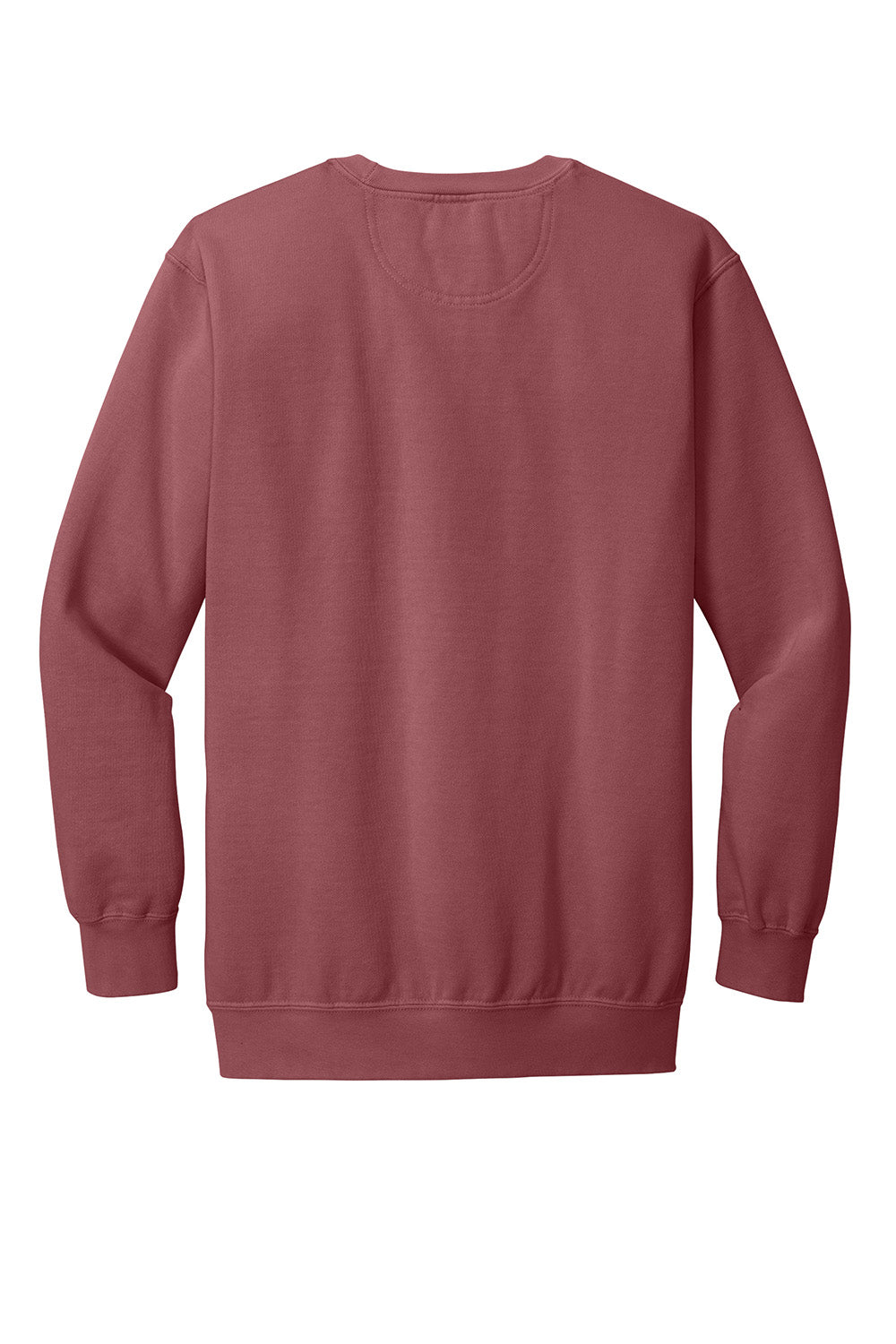 Comfort Colors 1566 Mens Crewneck Sweatshirt Crimson Red Flat Back