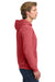 Comfort Colors 1567 Mens Hooded Sweatshirt Hoodie w/ Pouch Pocket Crimson Red Model Side