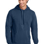 Comfort Colors Mens Hooded Sweatshirt Hoodie w/ Pouch Pocket - True Navy Blue