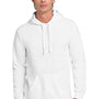 Comfort Colors Mens Hooded Sweatshirt Hoodie w/ Pouch Pocket - White