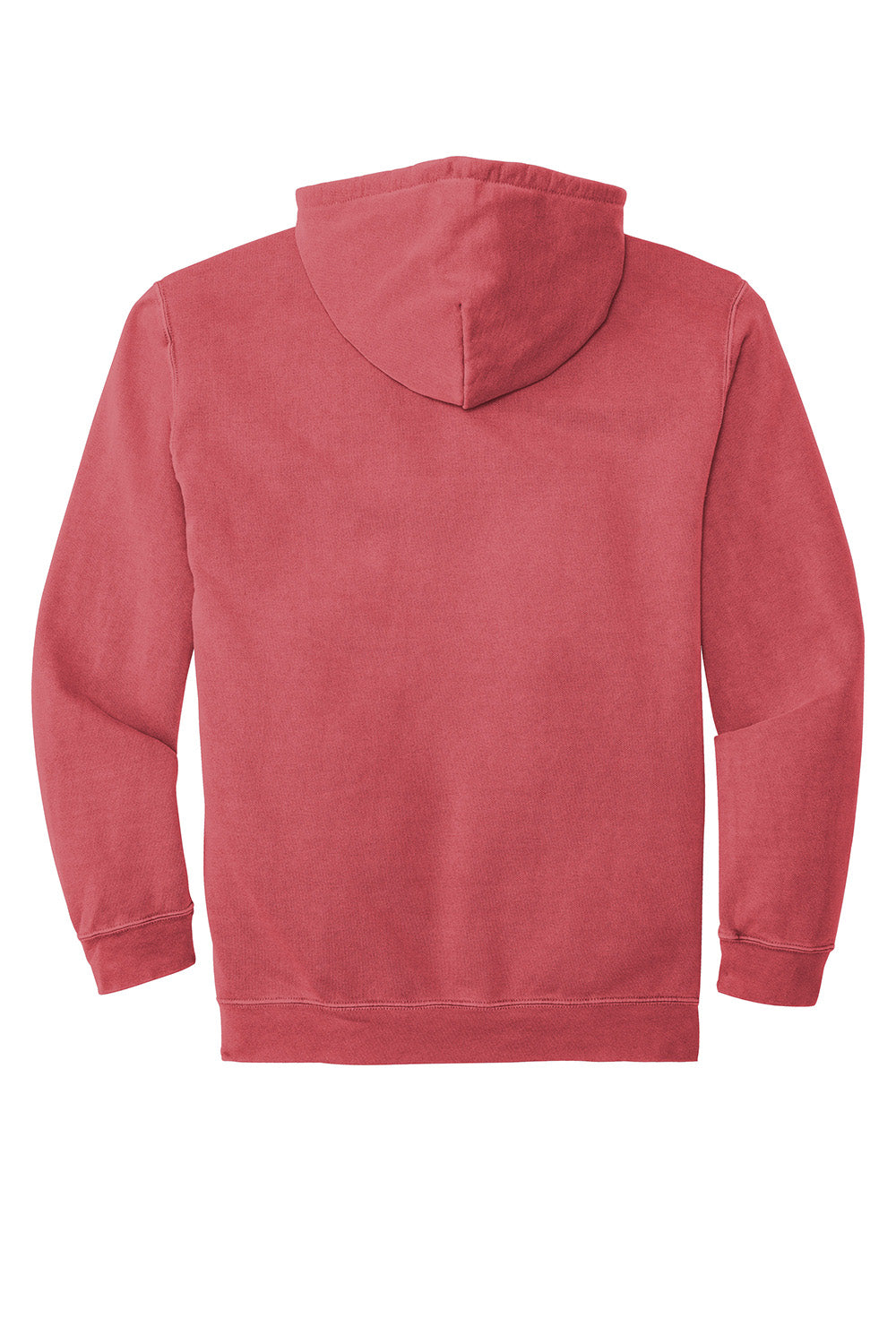 Comfort Colors 1567 Mens Hooded Sweatshirt Hoodie w/ Pouch Pocket Crimson Red Flat Back