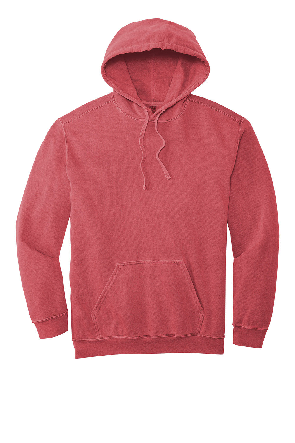 Comfort Colors 1567 Mens Hooded Sweatshirt Hoodie w/ Pouch Pocket Crimson Red Flat Front