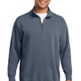 Comfort Colors Mens 1/4 Zip Sweatshirt - Blue Jean