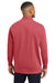 Comfort Colors 1580 Mens 1/4 Zip Sweatshirt Crimson Red Model Back