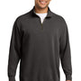 Comfort Colors Mens 1/4 Zip Sweatshirt - Pepper Grey