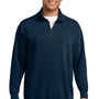 Comfort Colors Mens 1/4 Zip Sweatshirt - True Navy Blue