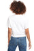 Next Level 1580NL Womens Ideal Crop Short Sleeve Crewneck T-Shirt White Model Back