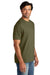 Volunteer Knitwear VL100 Mens USA Made All American Short Sleeve Crewneck T-Shirt Olive Drab Green Model Side