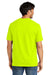 Volunteer Knitwear VL100 Mens USA Made All American Short Sleeve Crewneck T-Shirt Safety Green Model Back