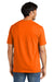 Volunteer Knitwear VL100 Mens USA Made All American Short Sleeve Crewneck T-Shirt Safety Orange Model Back