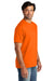 Volunteer Knitwear VL100 Mens USA Made All American Short Sleeve Crewneck T-Shirt Safety Orange Model Side