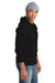 Volunteer Knitwear VL130H Mens USA Made Chore Fleece Hooded Sweatshirt Hoodie Deep Black Model Side