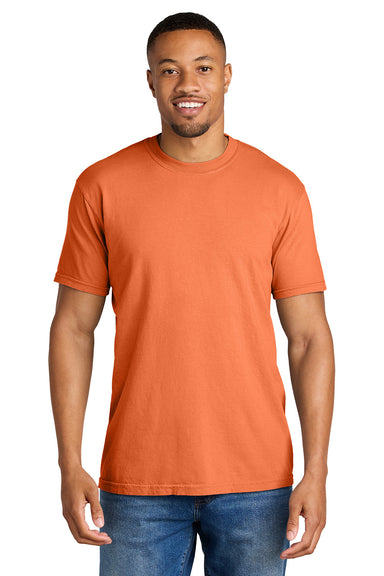 Comfort Colors 1717/C1717 Mens Short Sleeve Crewneck T-Shirt Burnt Orange Model Front