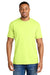 Comfort Colors 1717/C1717 Mens Short Sleeve Crewneck T-Shirt Neon Lemon Yellow Model Front