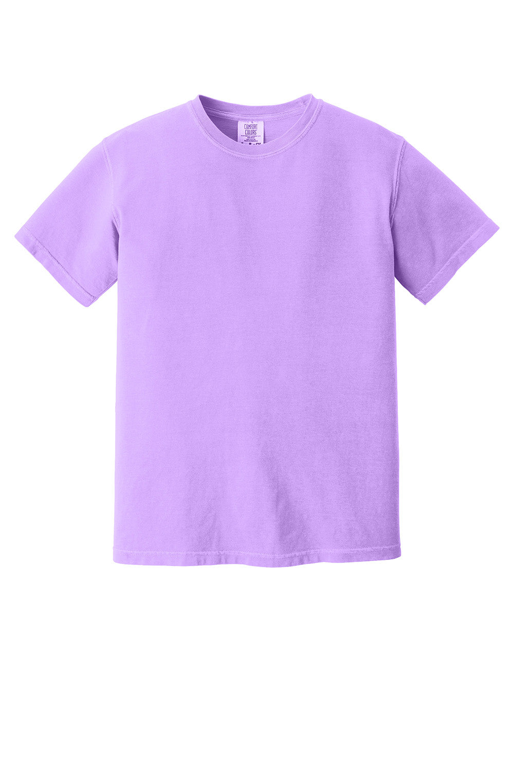 Comfort Colors 1717/C1717 Mens Short Sleeve Crewneck T-Shirt Neon Violet Purple Flat Front