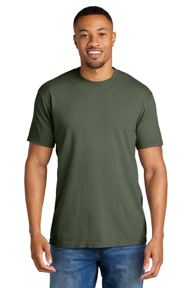 Comfort Colors 1717/C1717 Mens Short Sleeve Crewneck T-Shirt Sage Green Model Front