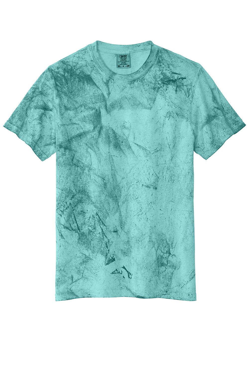 Comfort Colors 1745 Mens Color Blast Short Sleeve Crewneck T-Shirt Sea Glass Green Flat Front