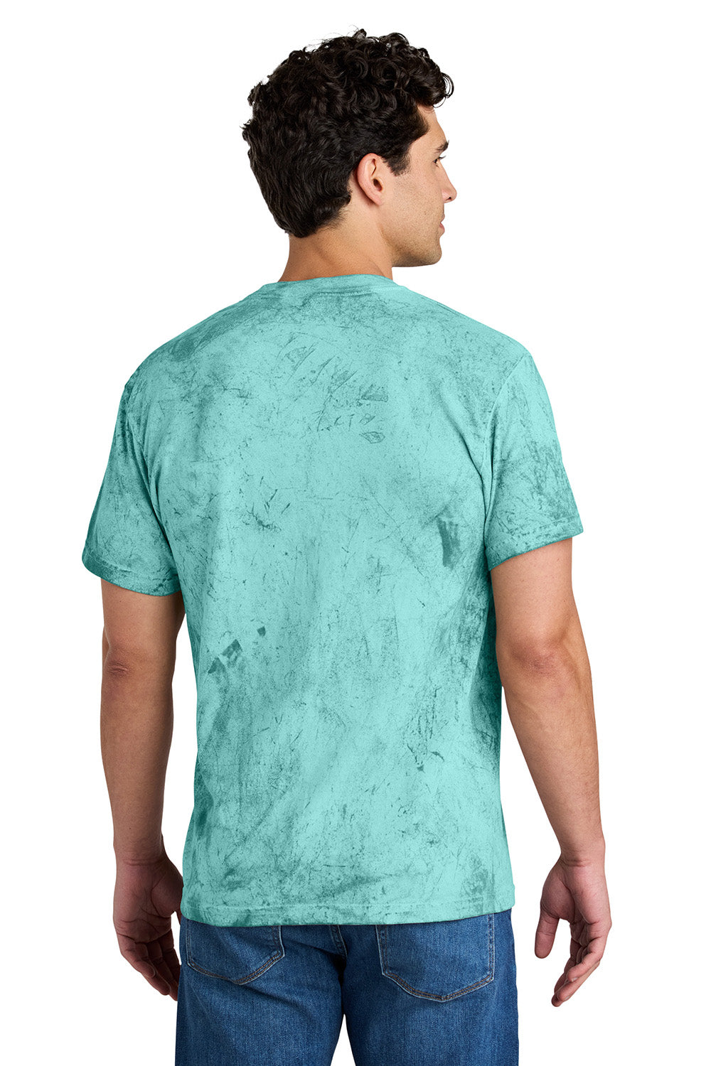 Comfort Colors 1745 Mens Color Blast Short Sleeve Crewneck T-Shirt Sea Glass Green Model Back