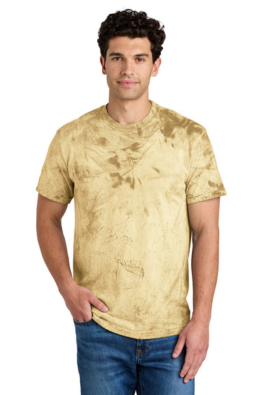 Comfort Colors 1745 Mens Color Blast Short Sleeve Crewneck T-Shirt Citrine Yellow Model Front