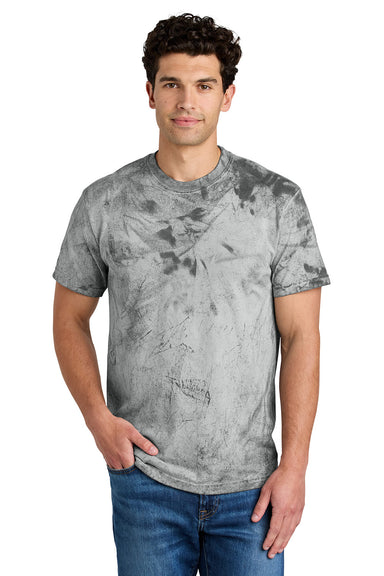 Comfort Colors 1745 Mens Color Blast Short Sleeve Crewneck T-Shirt Smoke Grey Model Front