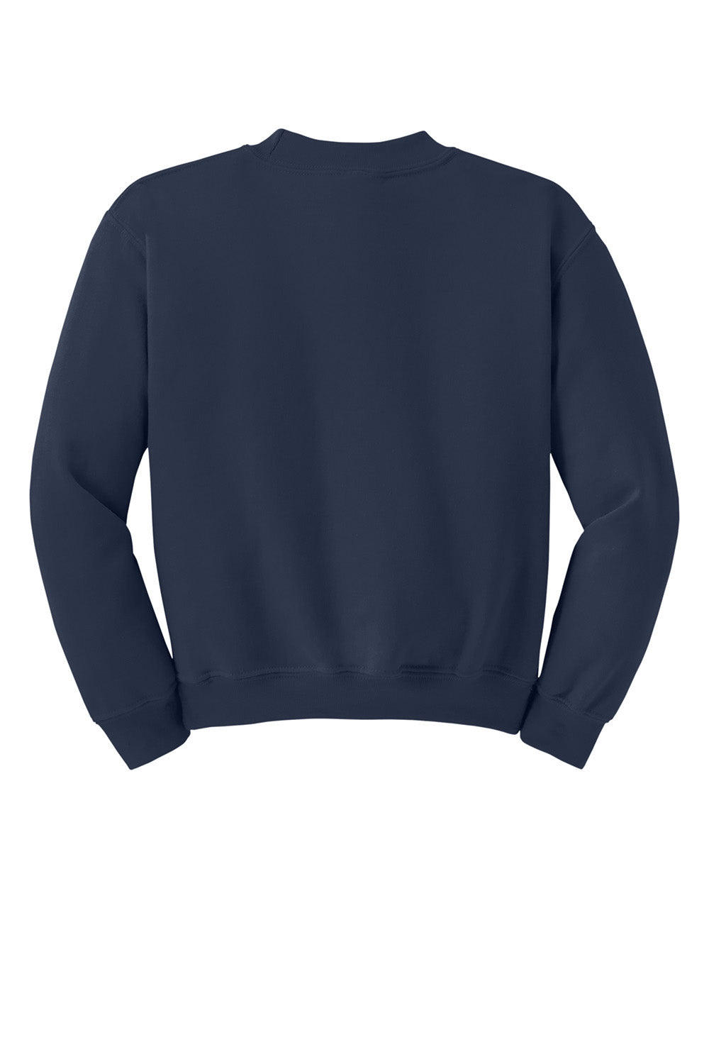 Gildan 18000B/G180B Youth Pill Resistant Fleece Crewneck Sweatshirt Navy Blue Flat Back