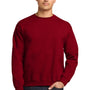 Gildan Mens Pill Resistant Fleece Crewneck Sweatshirt - Antique Cherry Red