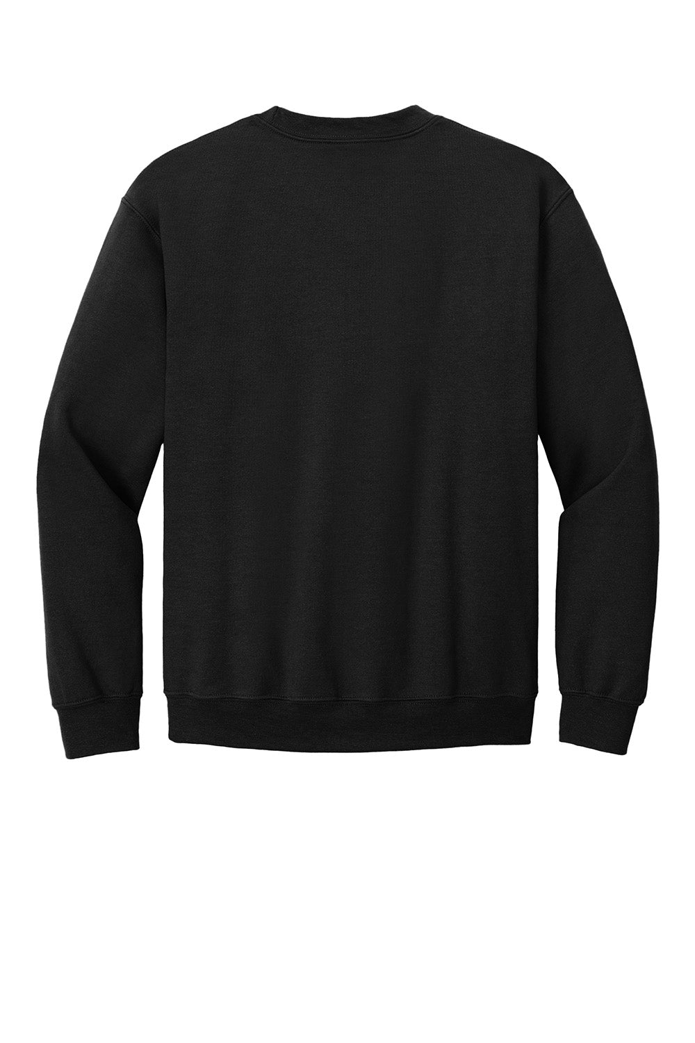 Gildan 18000/G180 Mens Pill Resistant Fleece Crewneck Sweatshirt Black Flat Back