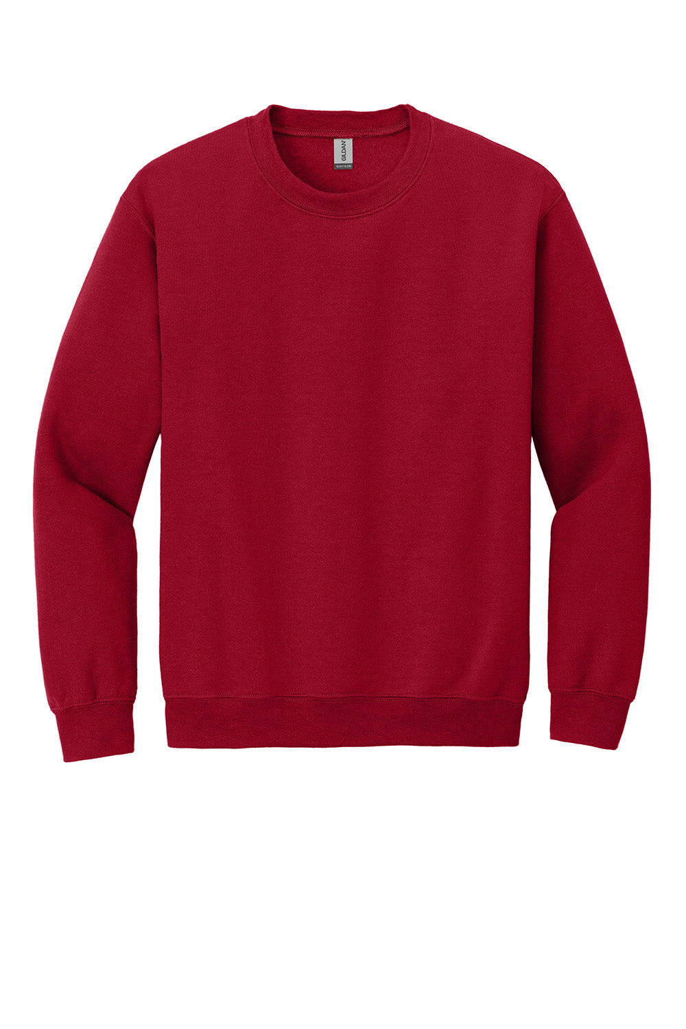 Gildan 18000/G180 Mens Pill Resistant Fleece Crewneck Sweatshirt Cardinal Red Flat Front