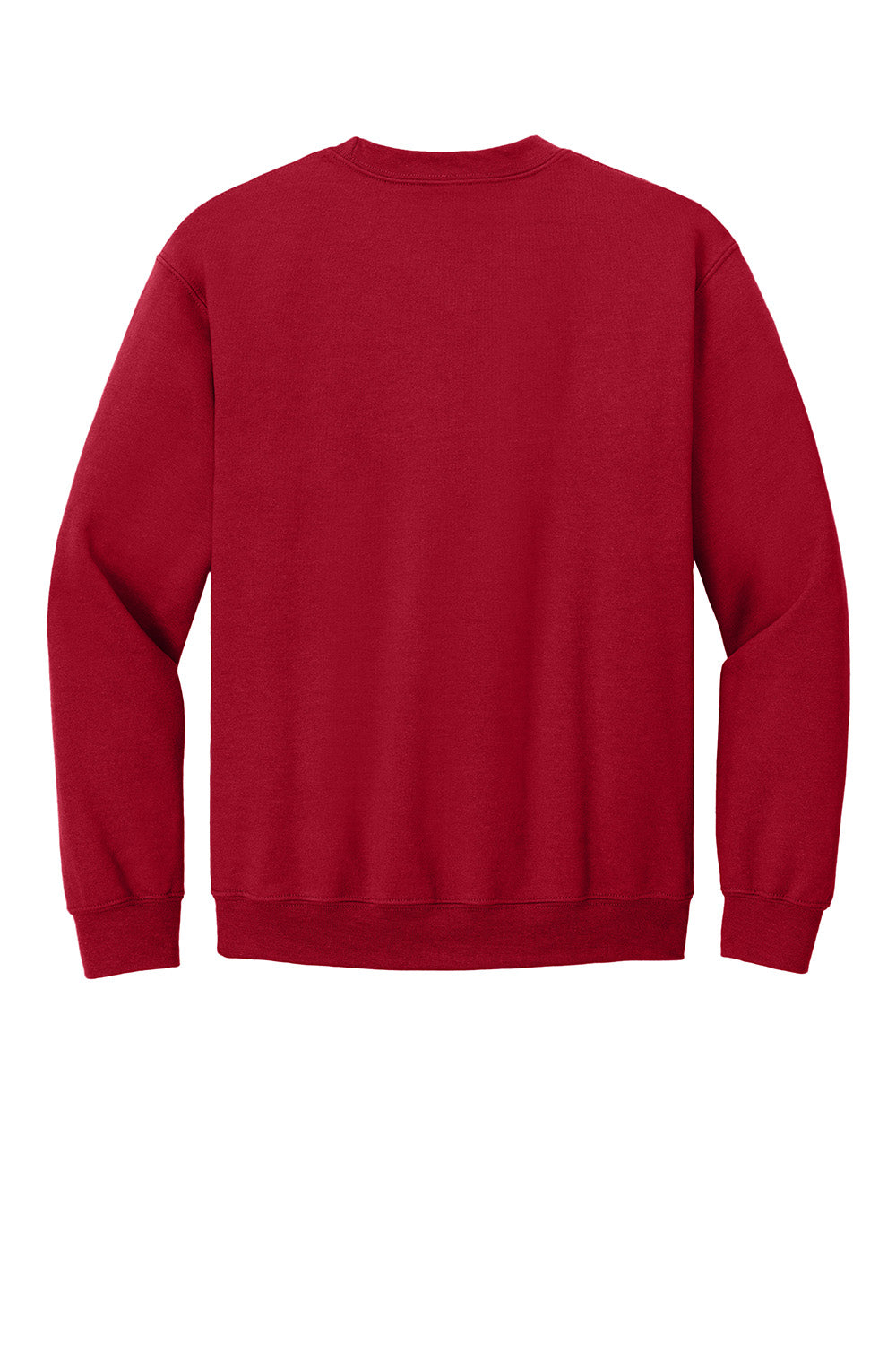 Gildan 18000/G180 Mens Pill Resistant Fleece Crewneck Sweatshirt Cherry Red Flat Back