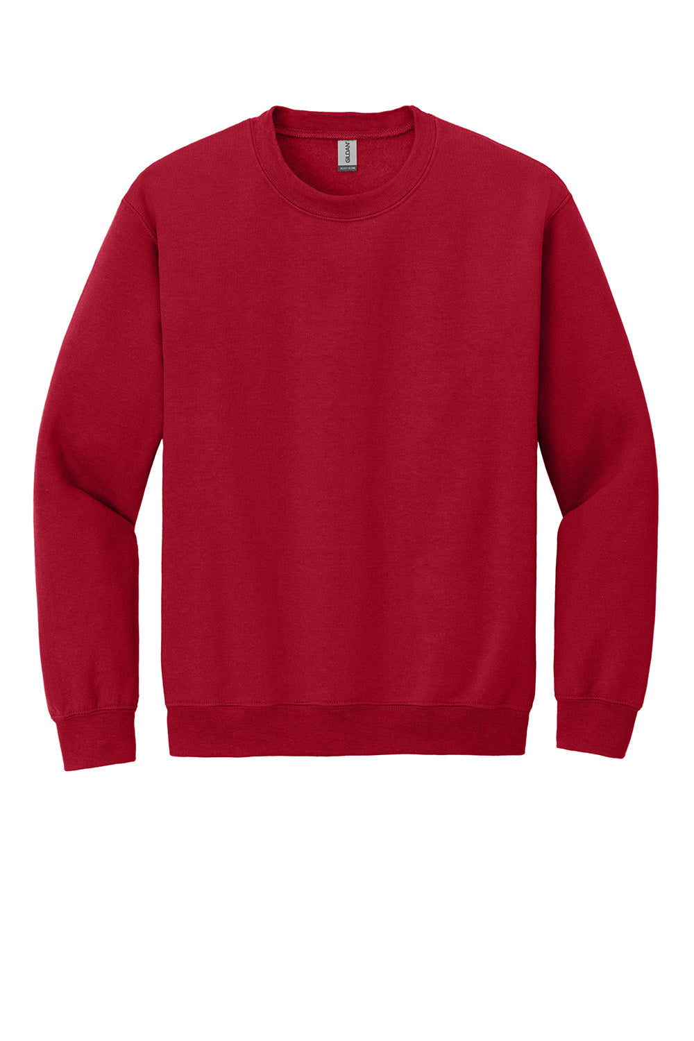 Gildan 18000/G180 Mens Pill Resistant Fleece Crewneck Sweatshirt Cherry Red Flat Front