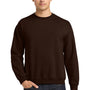 Gildan Mens Pill Resistant Fleece Crewneck Sweatshirt - Dark Chocolate Brown