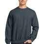 Gildan Mens Pill Resistant Fleece Crewneck Sweatshirt - Heather Dark Grey