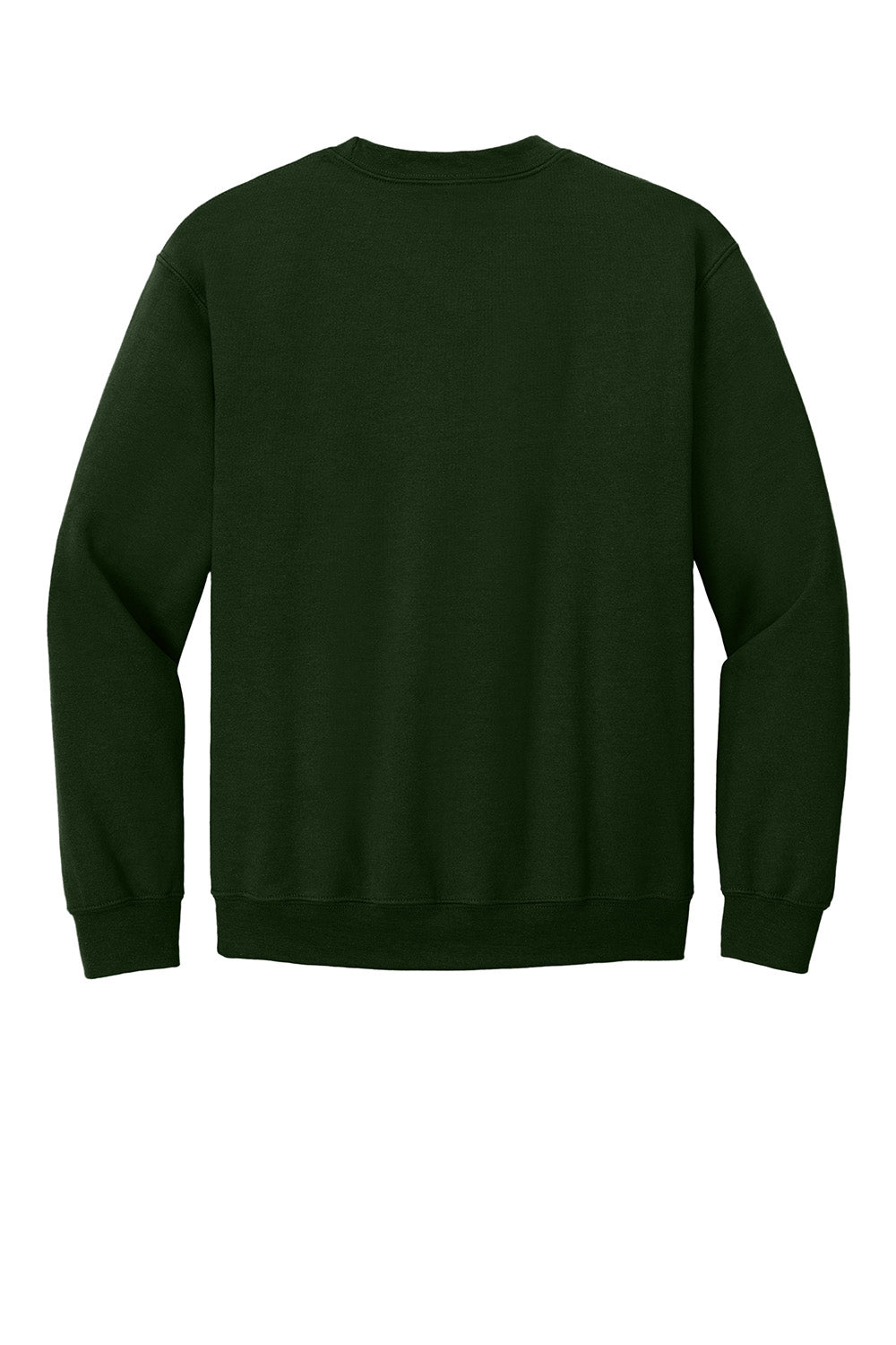 Gildan 18000/G180 Mens Pill Resistant Fleece Crewneck Sweatshirt Forest Green Flat Back