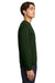 Gildan 18000/G180 Mens Pill Resistant Fleece Crewneck Sweatshirt Forest Green Model Side